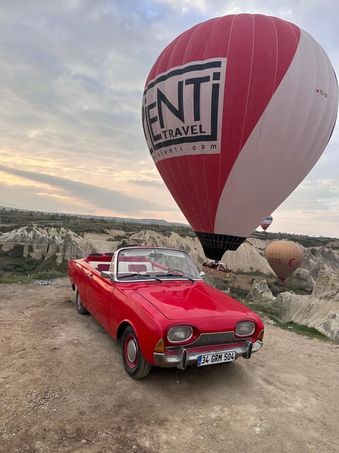 Cappadocia: Hot Air Balloon Watching Tour with Classic Car - Leaving your hotel before the sun appears