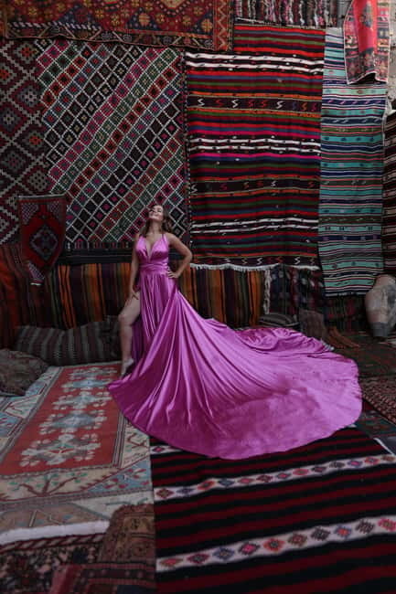 Cappadocia: Photo Shooting With Flying Dress & Carpet House - How the 30-minute session works