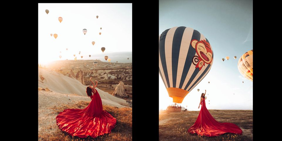 Cappadocia: PhotoShoot with Balloons. Flying Dress included. - The photographer, assistant, and personal requests