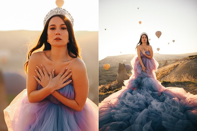 Cappadocia Photoshooting with Flying Dress - A Natural Cave Adds a Second Mood