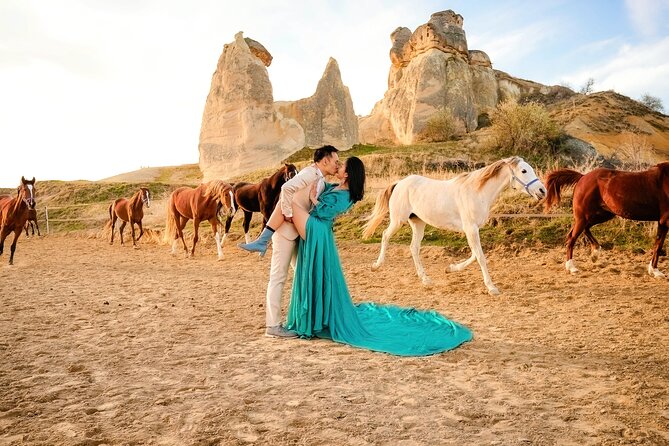 Cappadocia Running Horses Photoshoot with Private Pickup - The main action: horses, dust, and repeated runs