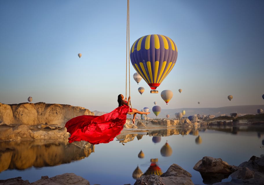 Cappadocia: Taking photo with Swing at hot air balloon view - The photo and video package