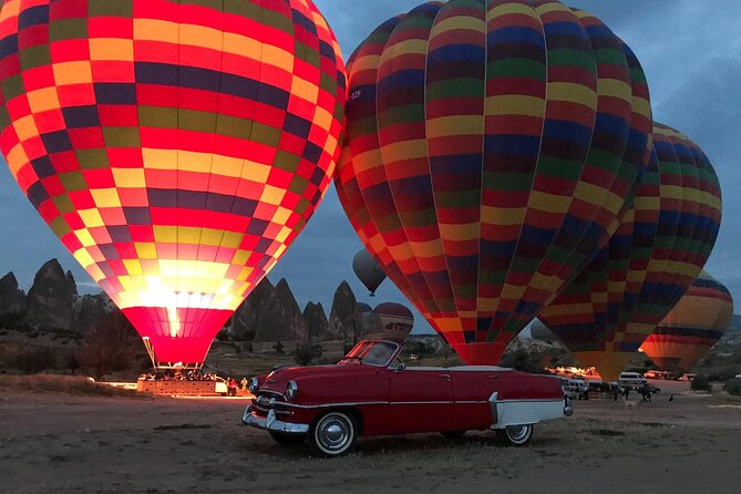 Classic Car Tour in Cappadocia Sunrise/Sunset - Çavuşin: rock homes, churches, and a castle view
