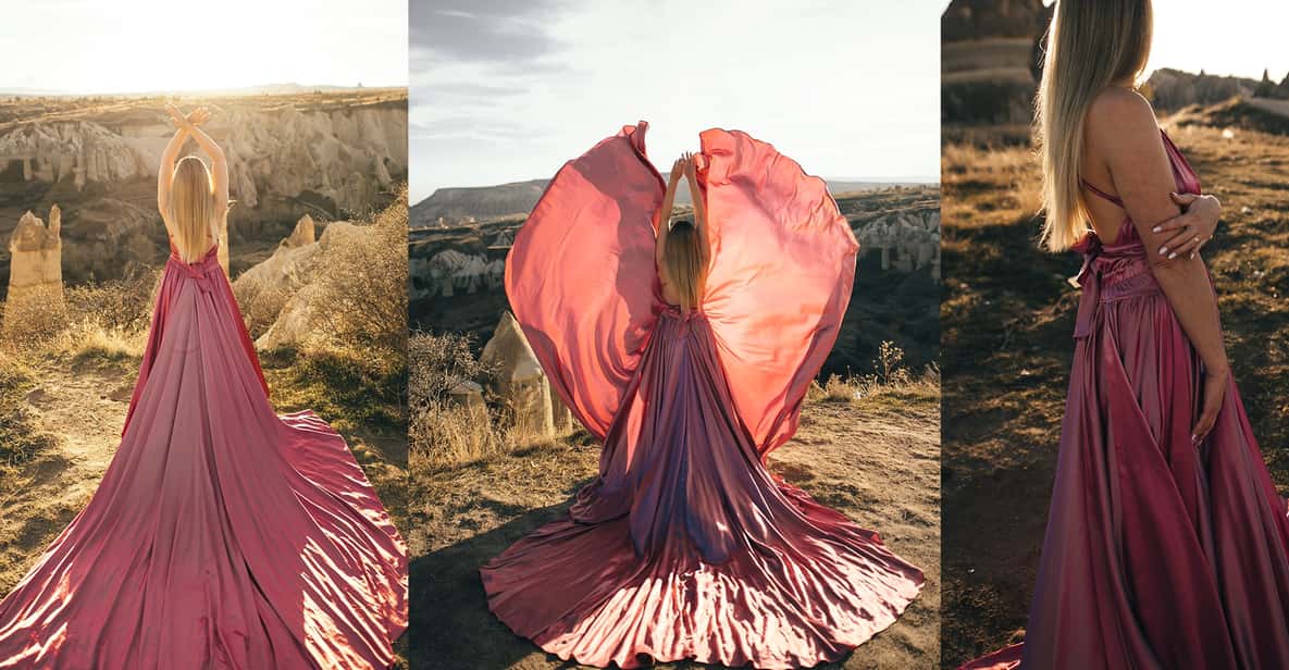 Göreme: Cappadocia Satin Flying Dress Rental - What is missing from the arrangement