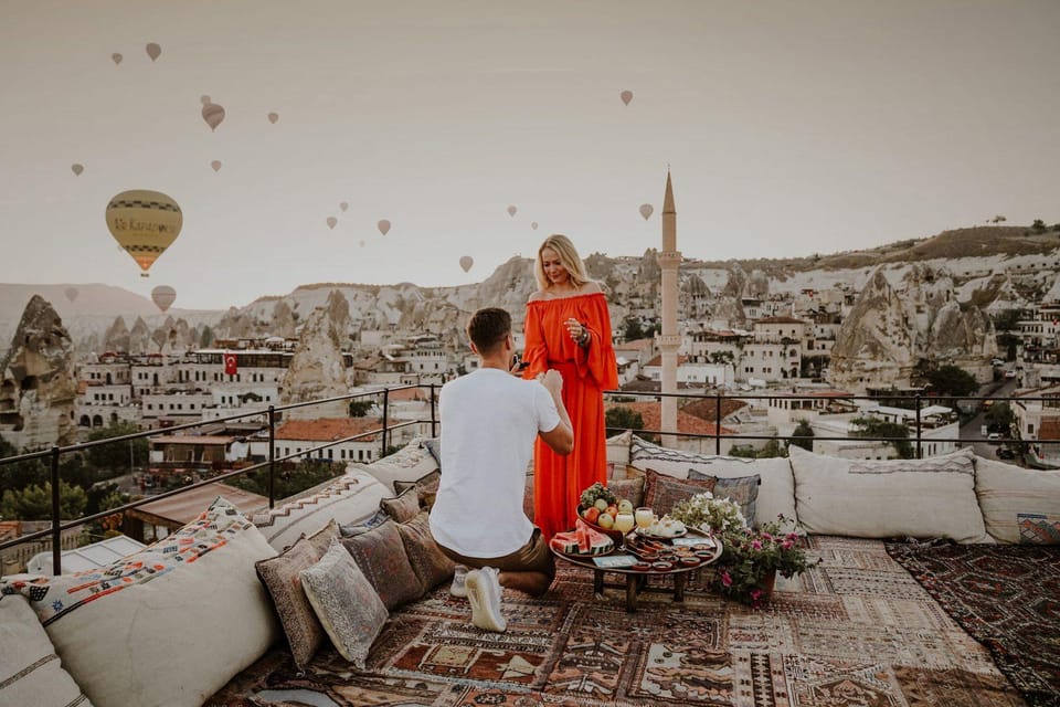 Marriage Proposal Surprise & Engagement in Cappadocia - Rose Valley, one hour of open views